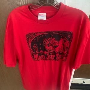 Vintage 97’ Moab Jeep safari red shirt Hanes heavyweight 50/50 large